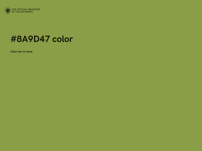 #8A9D47 color image