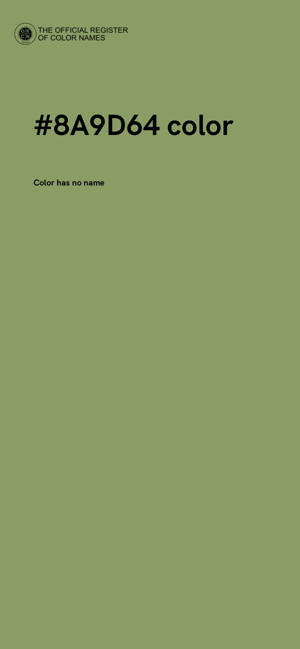 #8A9D64 color image