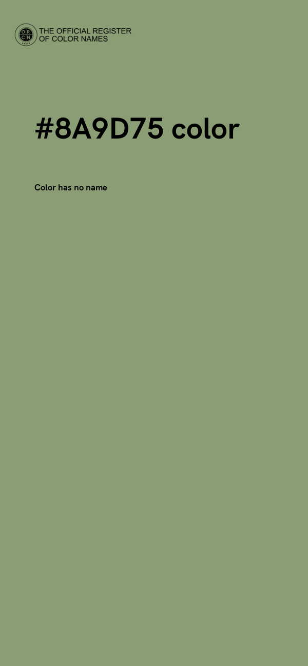 #8A9D75 color image