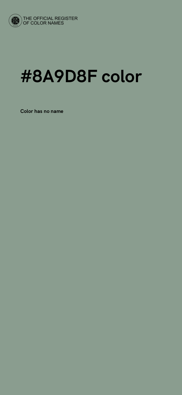 #8A9D8F color image