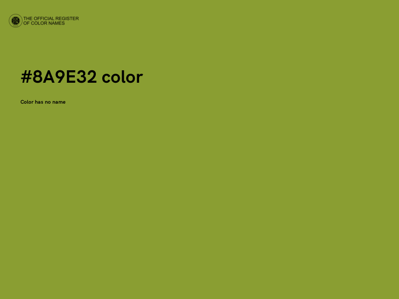 #8A9E32 color image