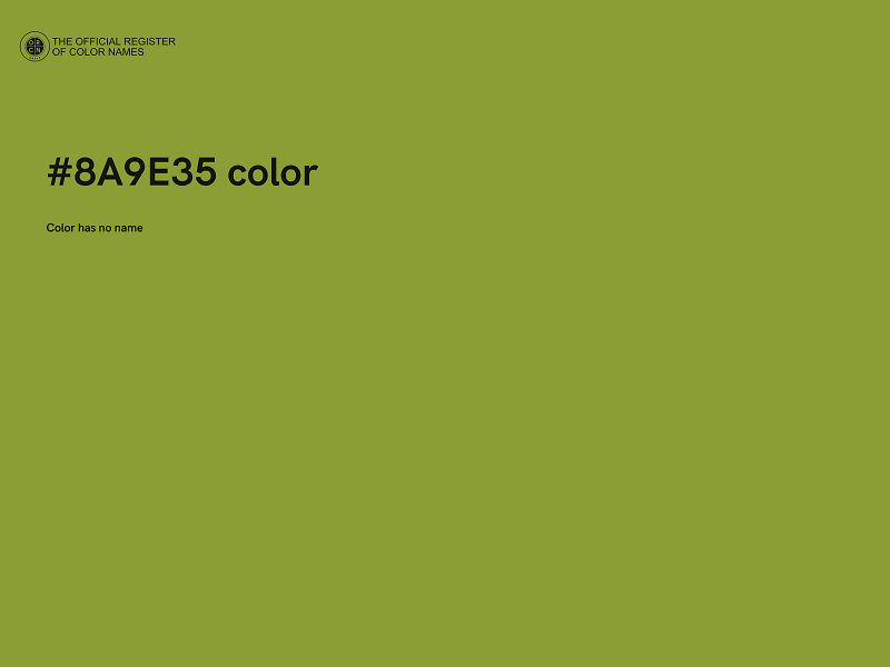 #8A9E35 color image