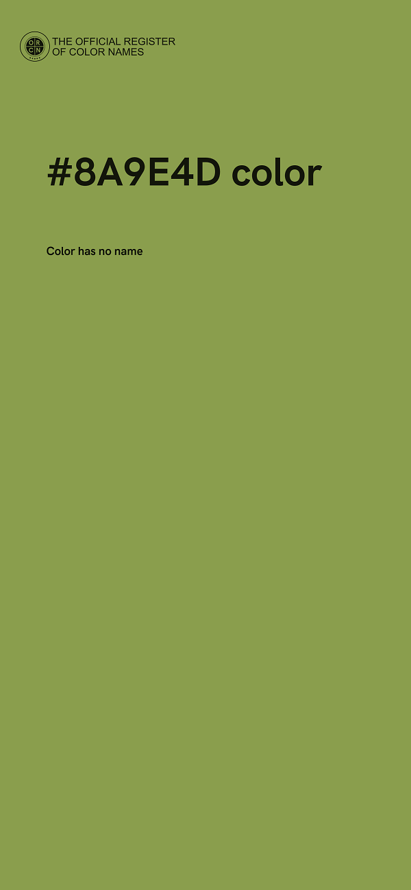 #8A9E4D color image