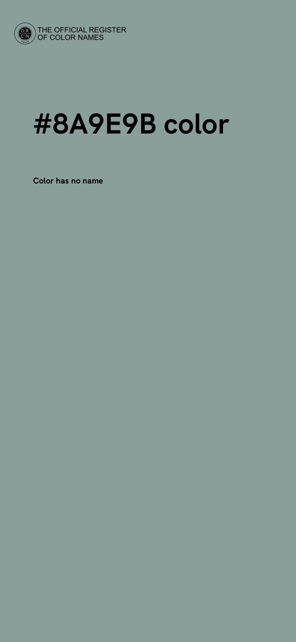 #8A9E9B color image