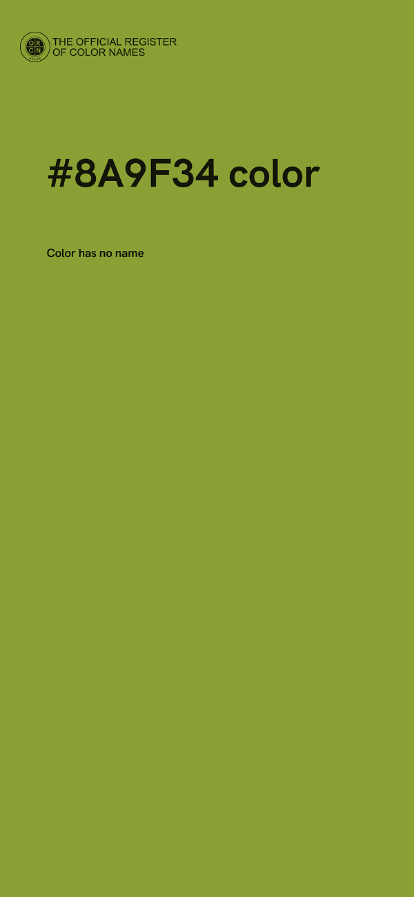 #8A9F34 color image