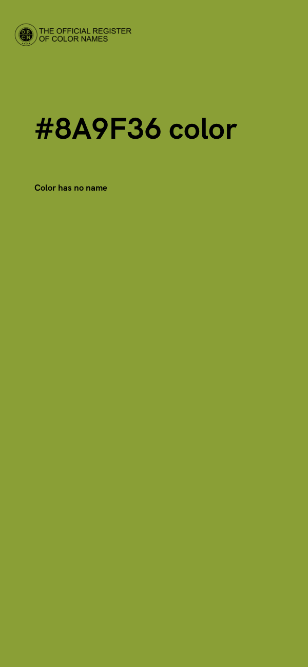 #8A9F36 color image