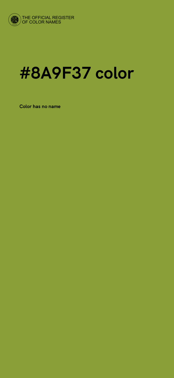 #8A9F37 color image