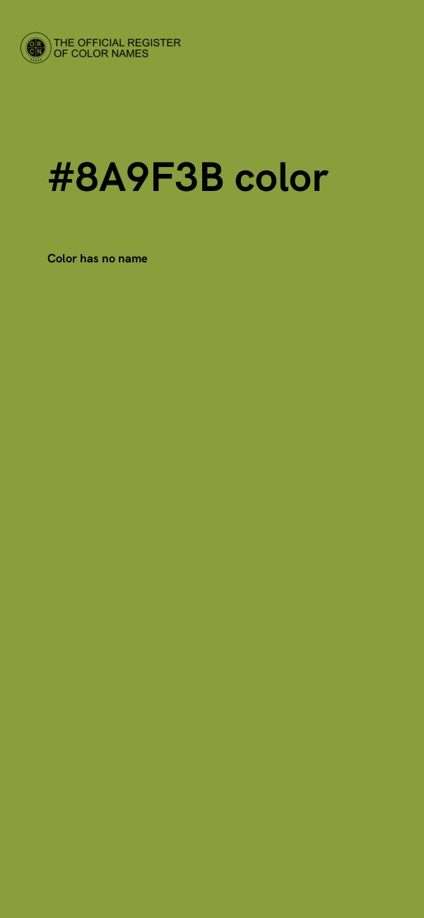 #8A9F3B color image