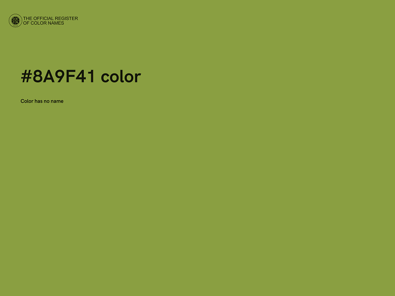 #8A9F41 color image