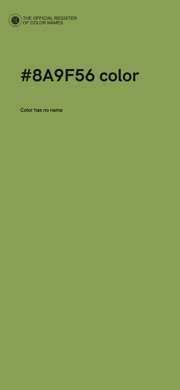 #8A9F56 color image