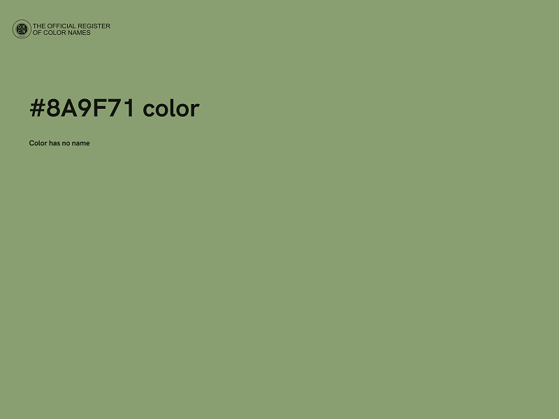#8A9F71 color image