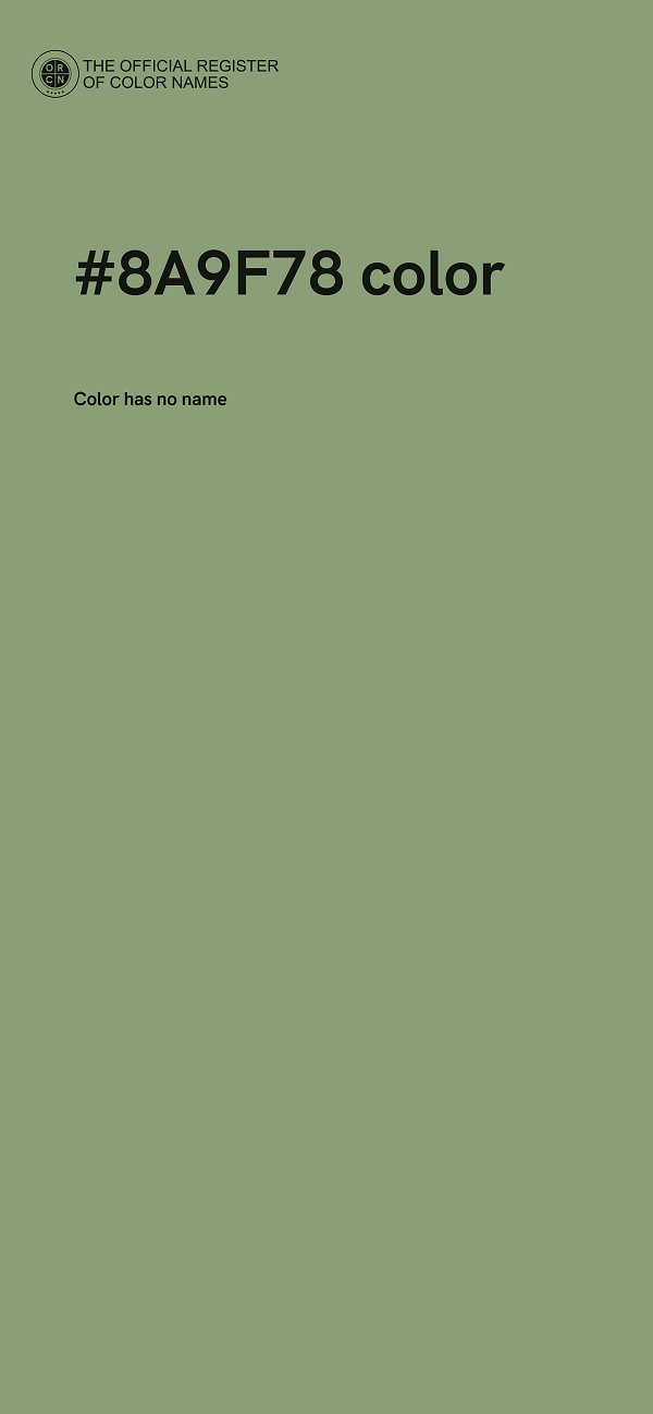 #8A9F78 color image