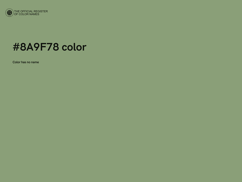 #8A9F78 color image