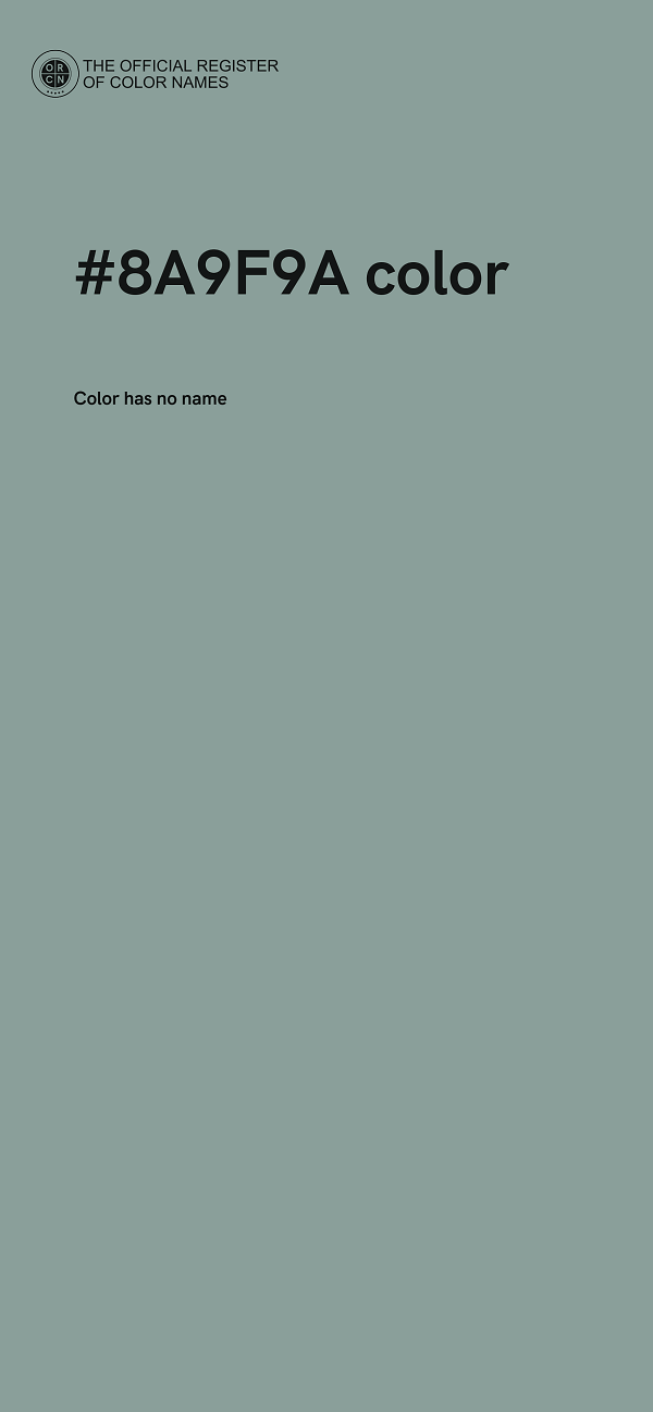 #8A9F9A color image