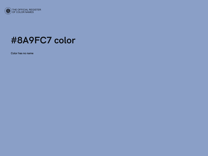 #8A9FC7 color image