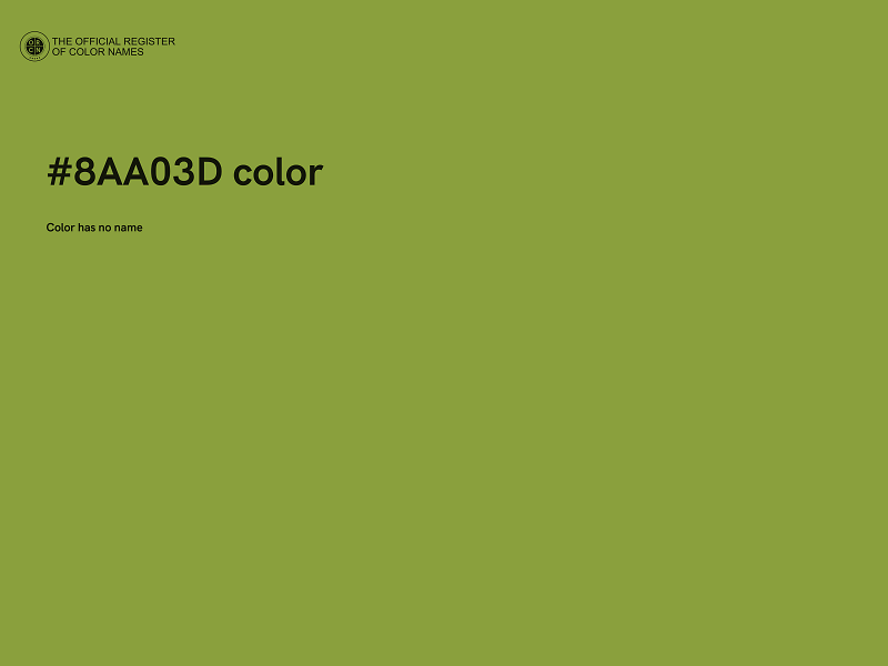 #8AA03D color image