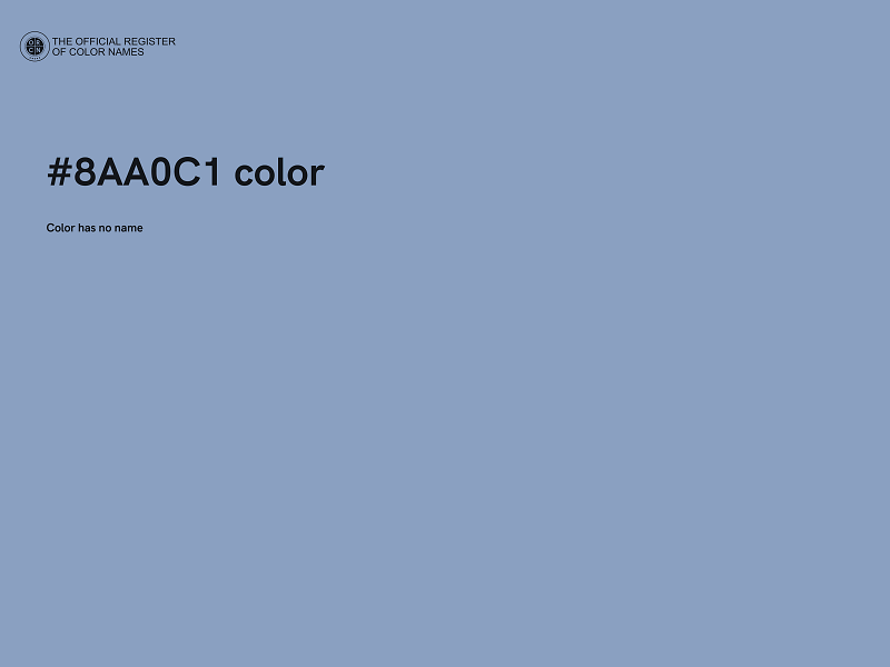 #8AA0C1 color image
