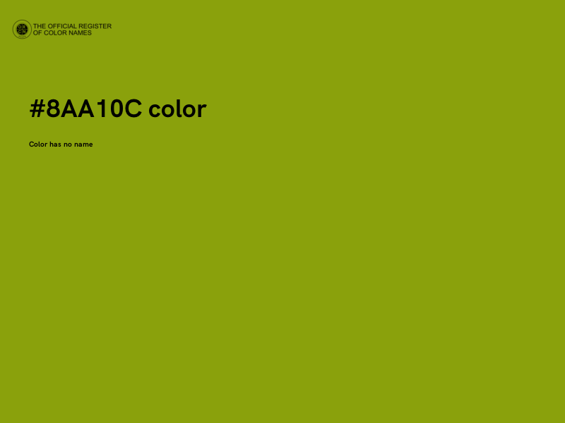 #8AA10C color image