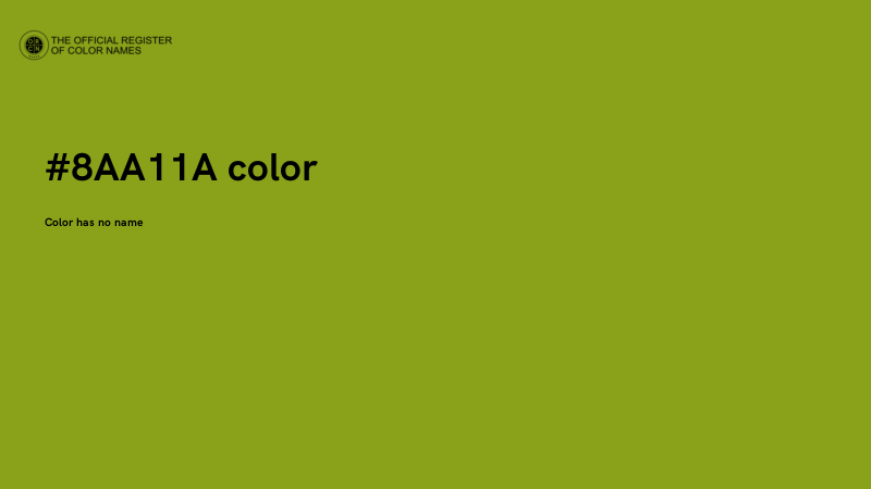 #8AA11A color image
