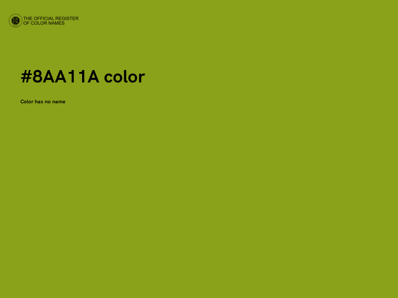#8AA11A color image