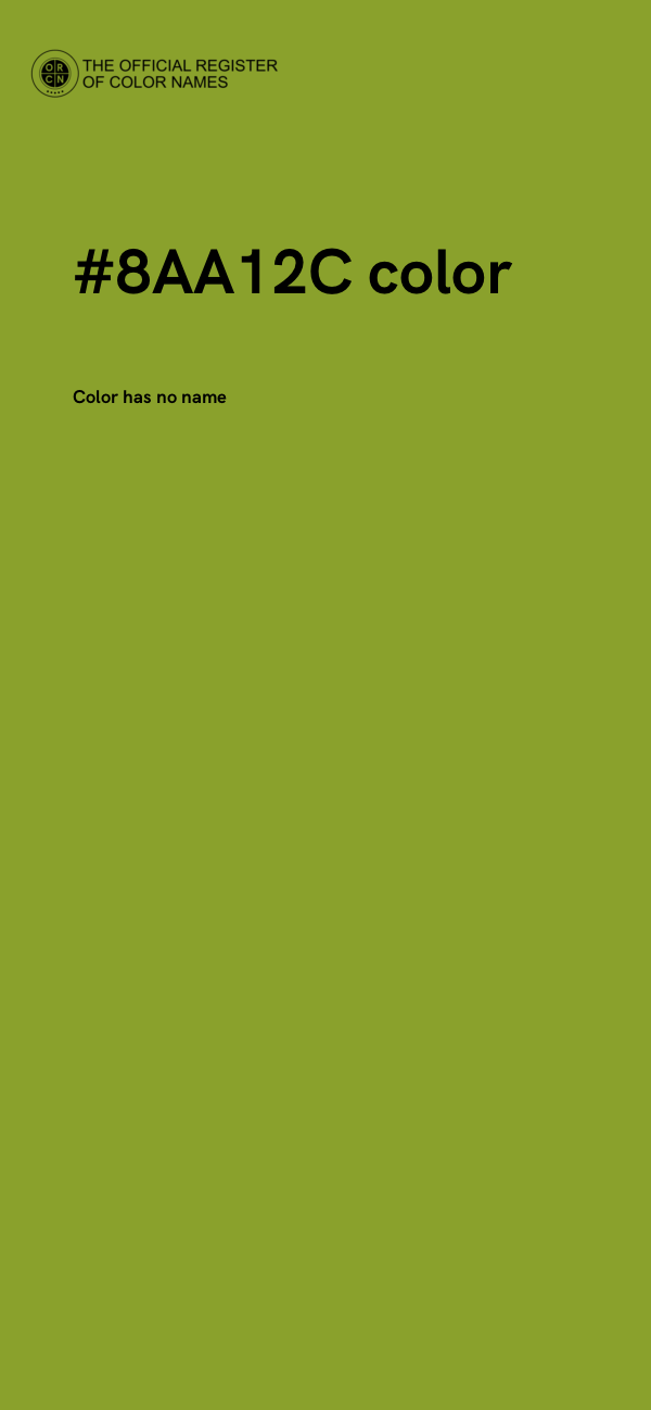 #8AA12C color image