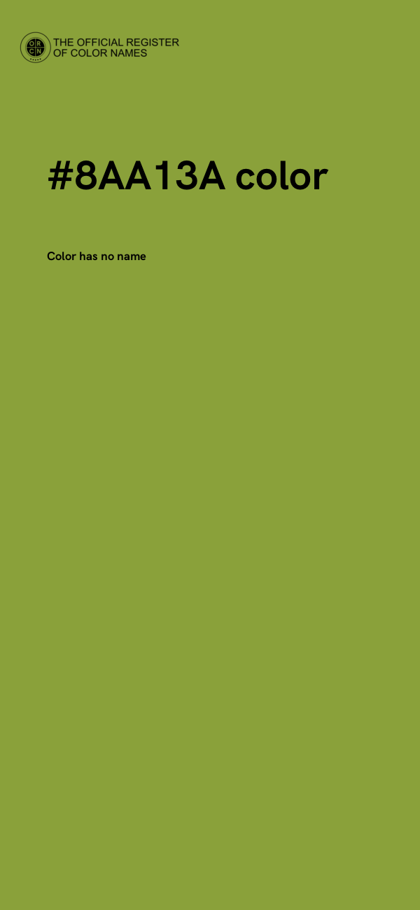 #8AA13A color image