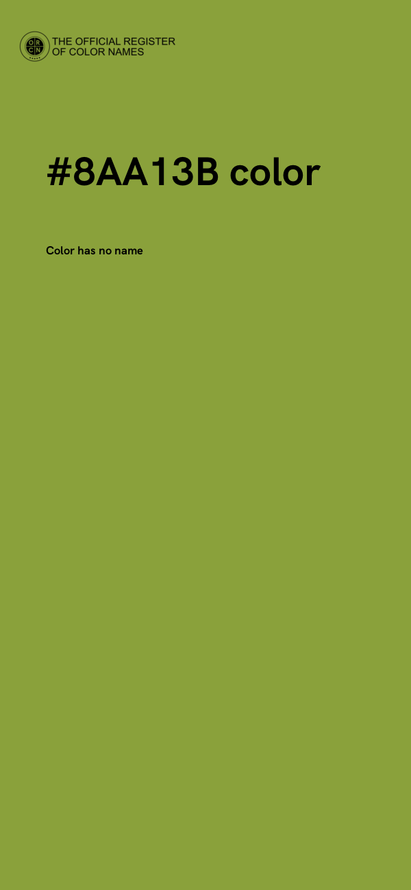 #8AA13B color image