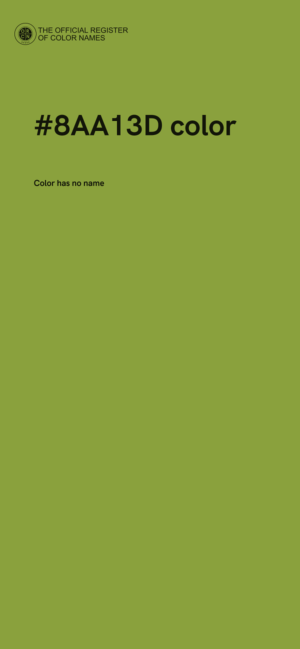 #8AA13D color image