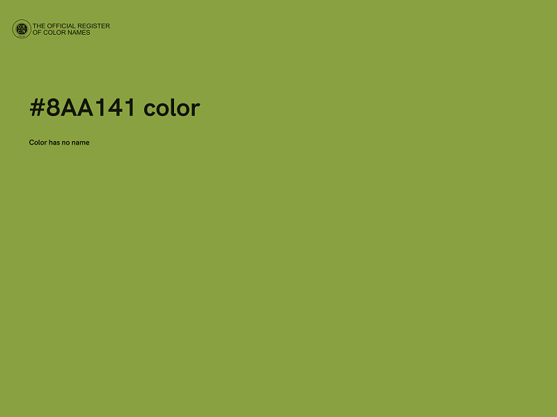 #8AA141 color image