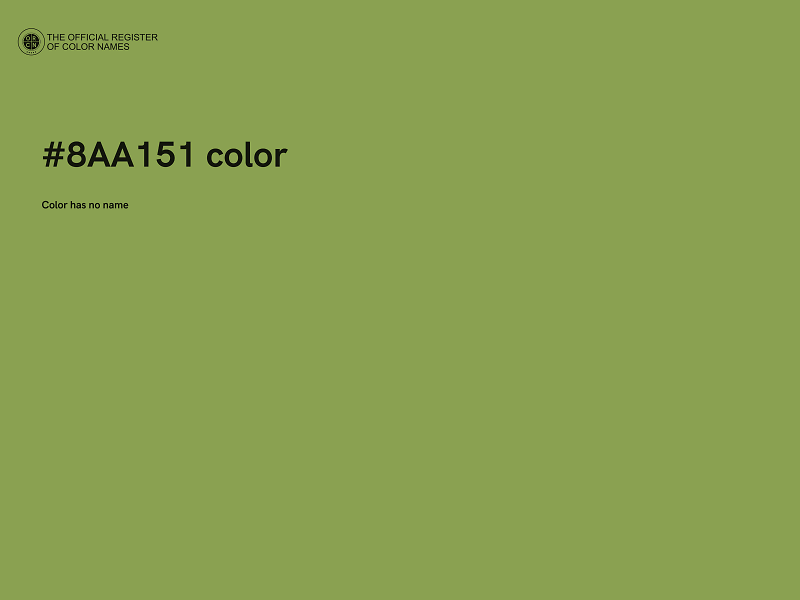 #8AA151 color image