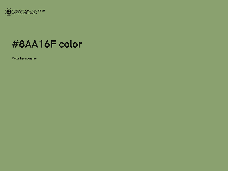 #8AA16F color image