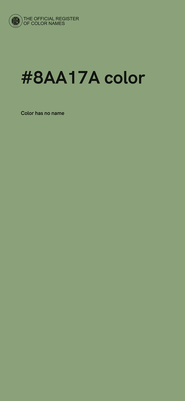 #8AA17A color image