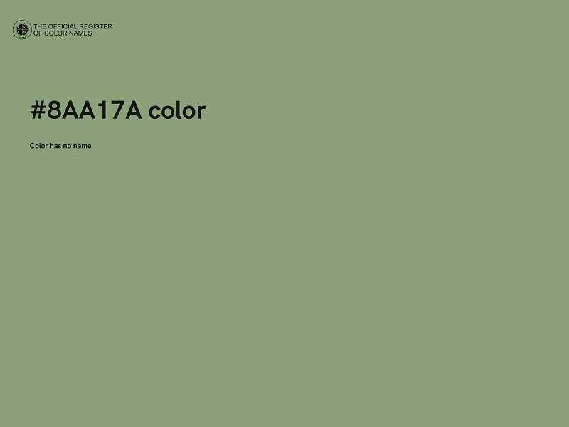 #8AA17A color image