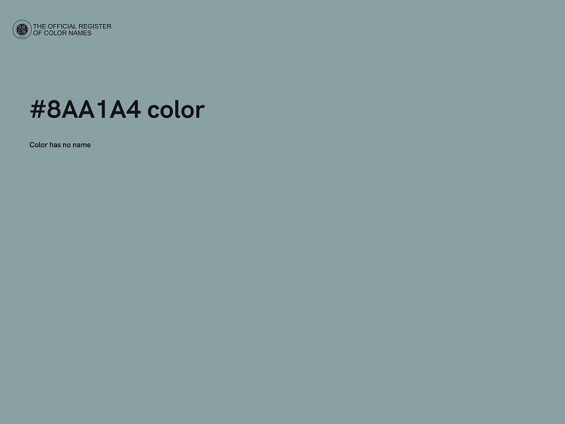 #8AA1A4 color image
