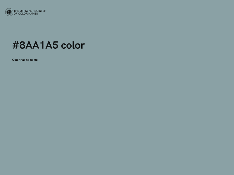 #8AA1A5 color image