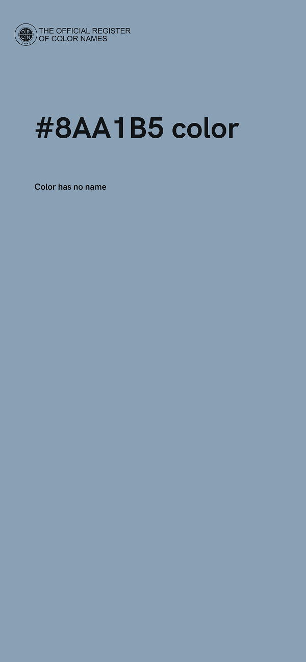 #8AA1B5 color image