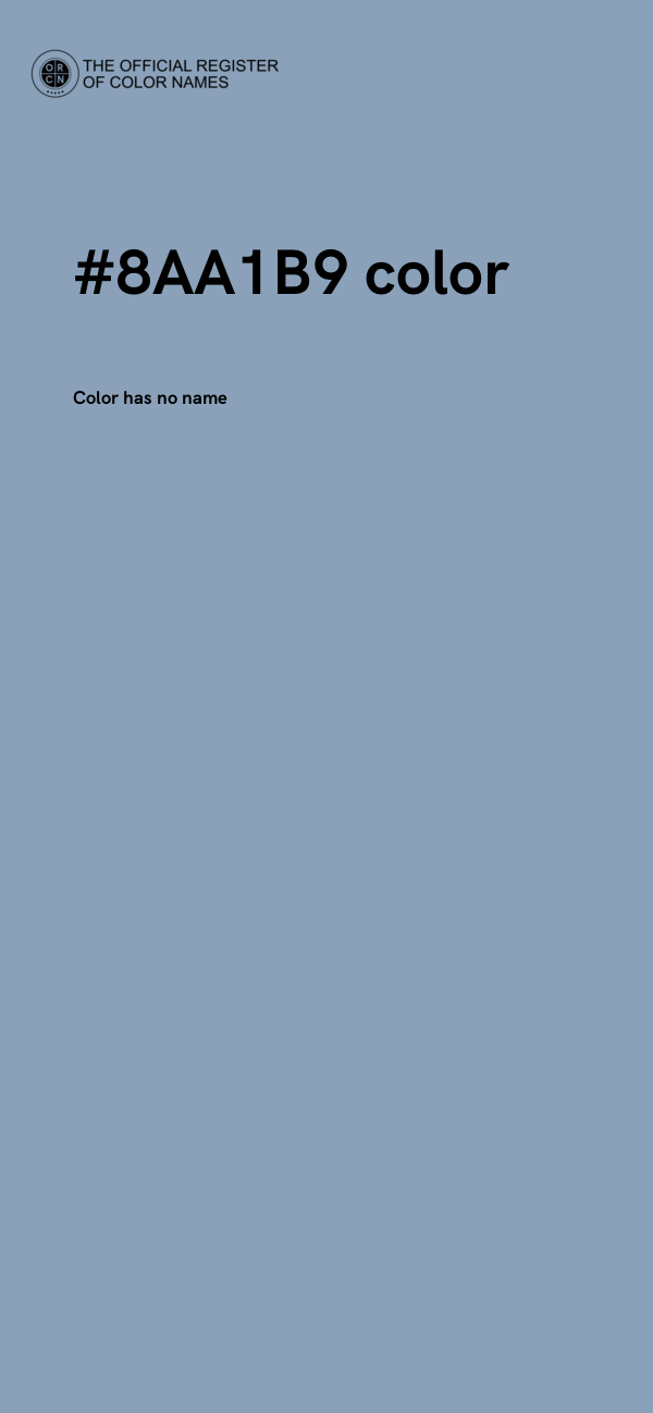#8AA1B9 color image