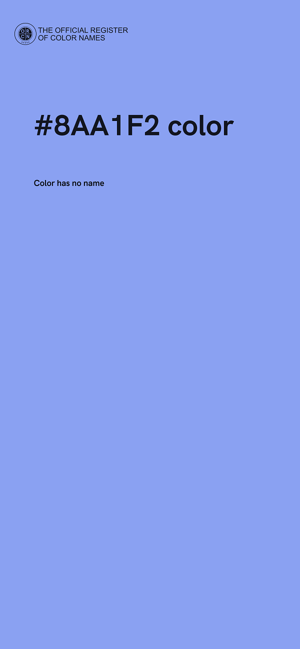 #8AA1F2 color image