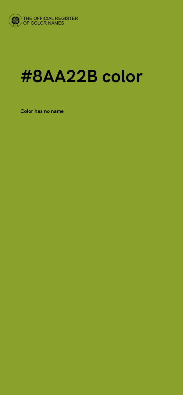 #8AA22B color image