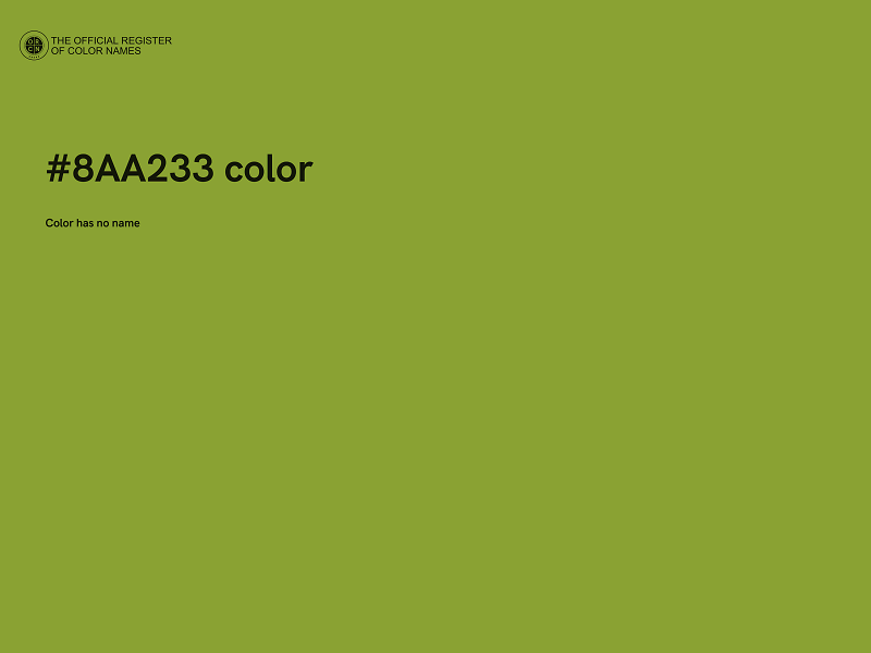 #8AA233 color image