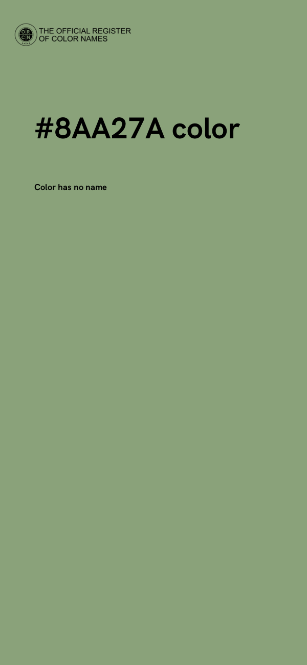 #8AA27A color image