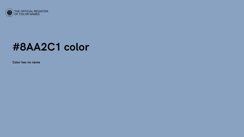 #8AA2C1 color image