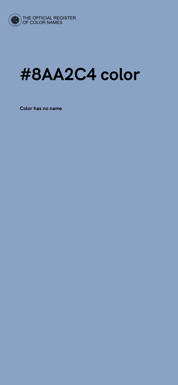 #8AA2C4 color image