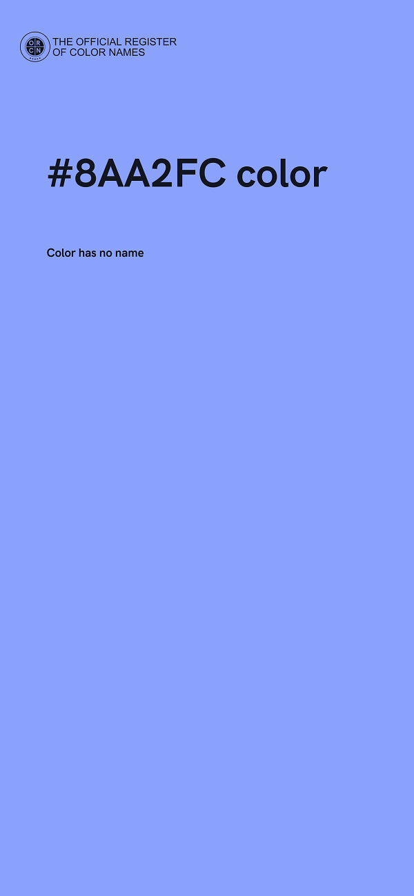 #8AA2FC color image