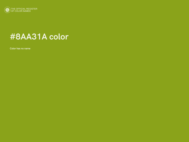 #8AA31A color image