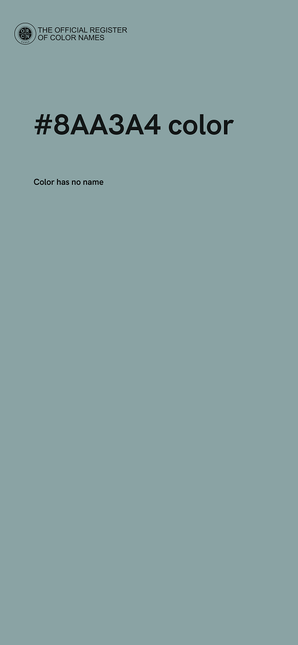 #8AA3A4 color image