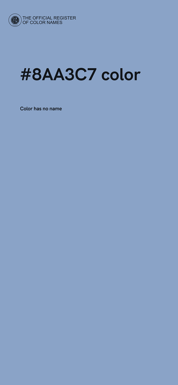 #8AA3C7 color image