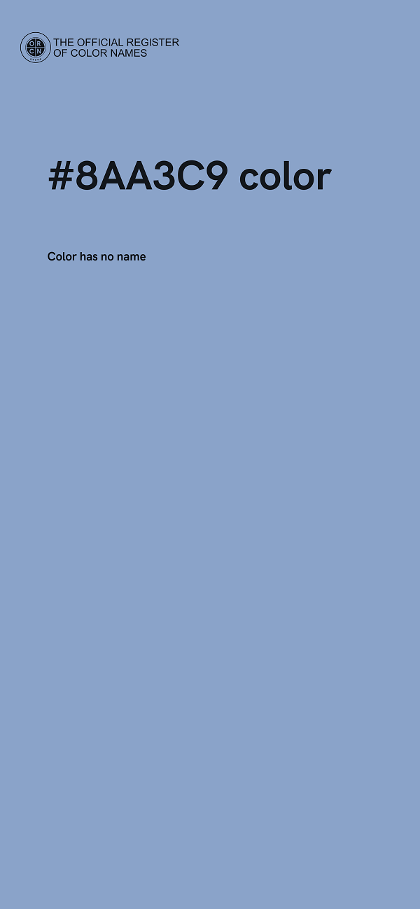 #8AA3C9 color image