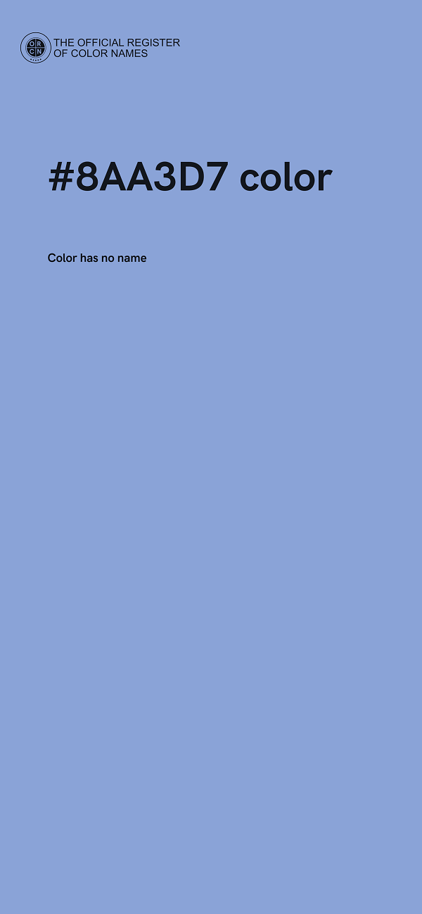 #8AA3D7 color image