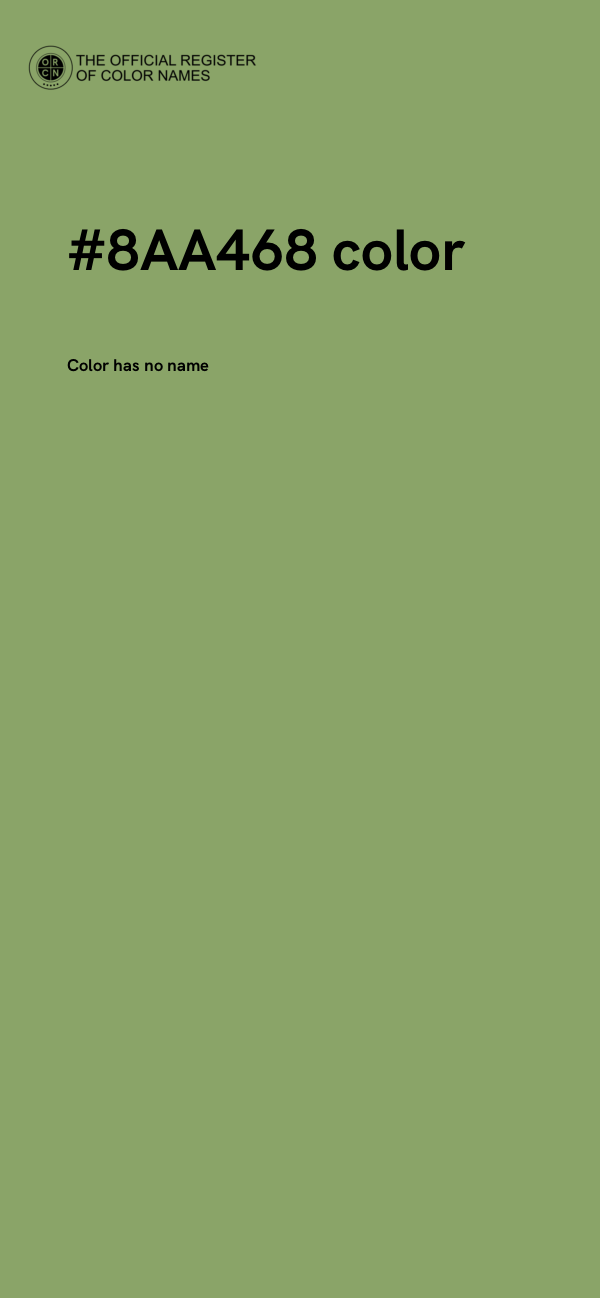 #8AA468 color image
